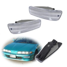 For 92-93 Acura Integra Clear Lens Bumper Lights Parking Turn Signal Lamps Pair