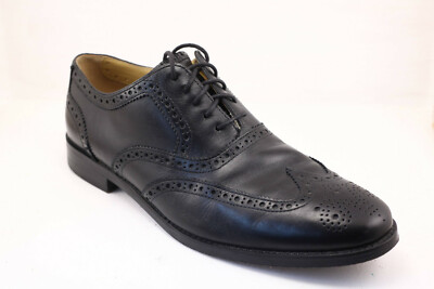 Cole Haan Size 9 M Black Wingtip Oxford Dress Shoes Men display picture 1
