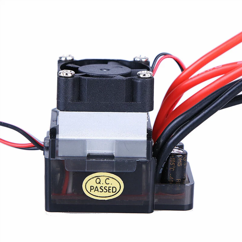 Double Way 320A ESC Brush Motor Speed Controller With Fan for RC Car Boat Models - Image 4 of 4