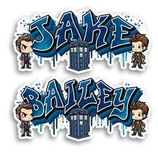 Custom Name Sticker Sci Fi Theme Waterproof Gift Laptop Water Bottle Graffiti