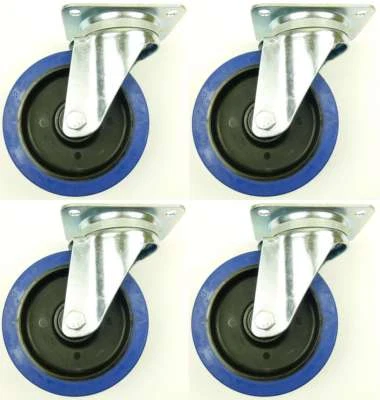 4 Rollen SL 160 mm Blue Wheel Lenkrollen Transportrollen Schwerlastrollen Wheels