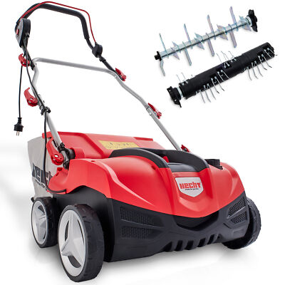 Hecht Elektro Vertikutierer Rasen Lüfter Kombi Gerät Belüfter Entmooser