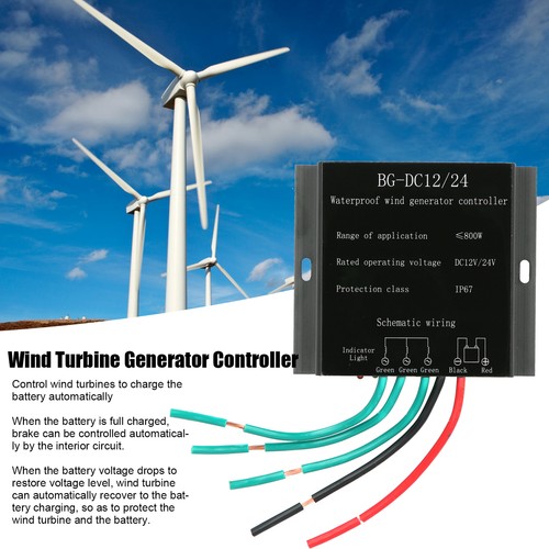 Wasserdichte Windturbine Generator-Laderegler Regulator DC 12V / 24V 800W IP67 - Bild 2 von 12