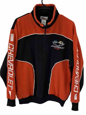 Racing Champions Apparel Mens Black Orange Nascar Chevrolet