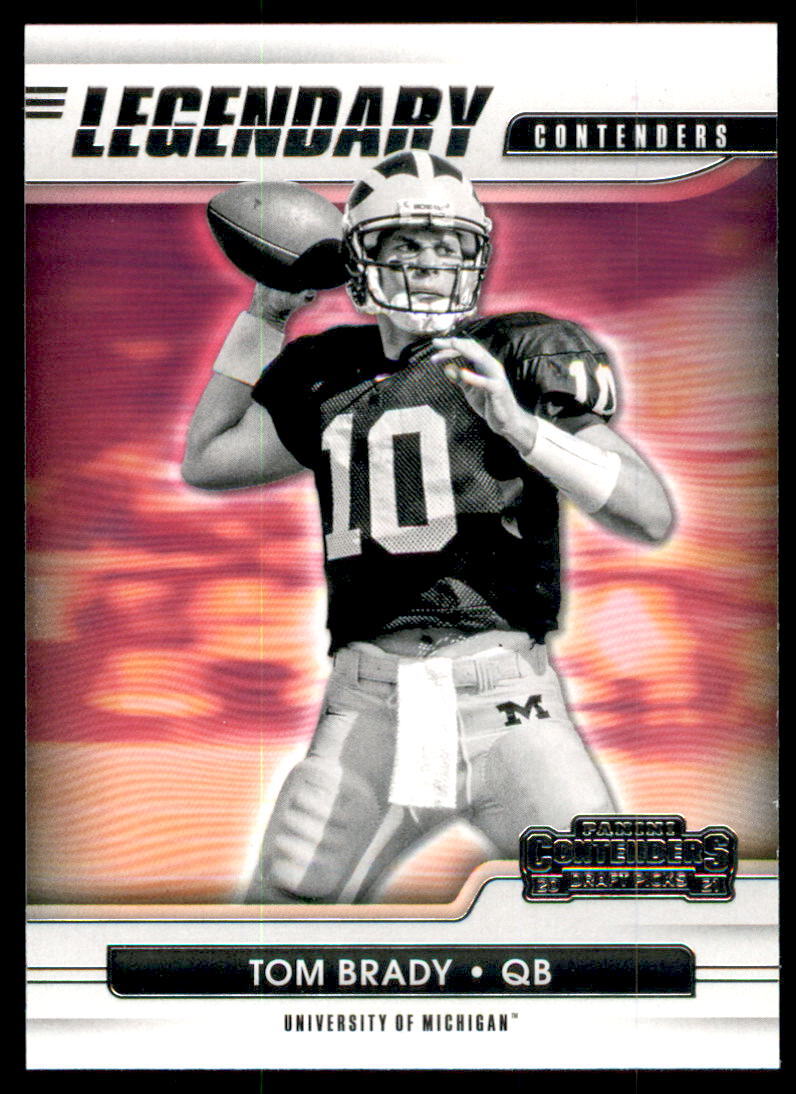 2021 Panini Contenders Draft Legendary Contenders Tom Brady Michigan Wolverines