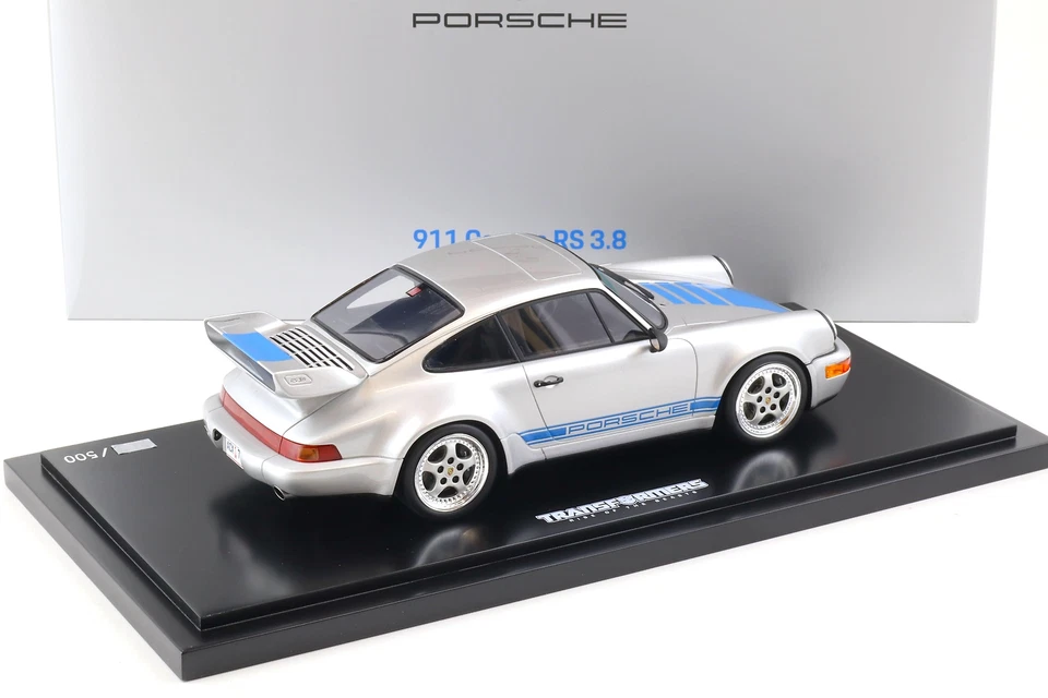 1:18 Spark Porsche 911 964 Carrera RS 3.8 Mirage Transformers Argento WAP DEALER - Immagine 3 di 4