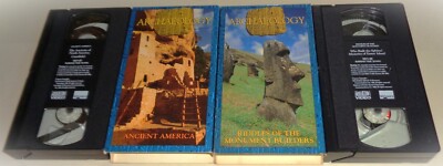 Archaeology: Ancient America & Riddles of The Monument Builders. 2 VHS Tape