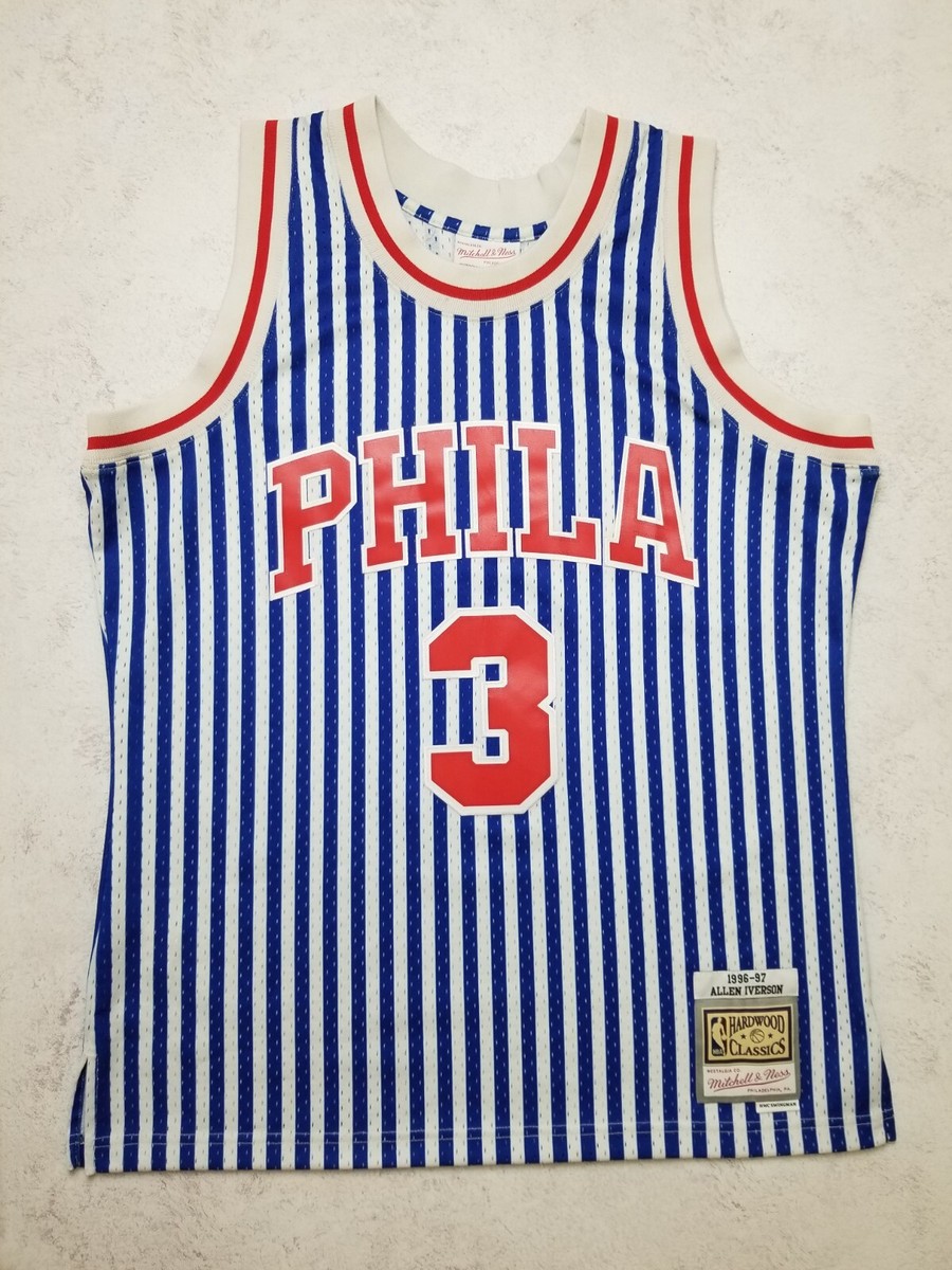 Rare Combo Mitchell & Ness Allen Iverson 1996-1997 Striped HWS