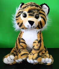 The Bear Factory Tiger 13" Plush Big Cat Striped Glitter Eyes Stuffed Animal