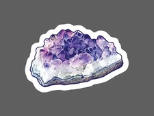 Amethyst Sticker Purple Crystal Waterproof Rock Mineral Gift NEW