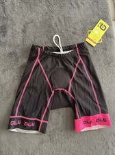 AL WOMEN Italian TRIATHLON SWIM SHORT Med , Black / PINK