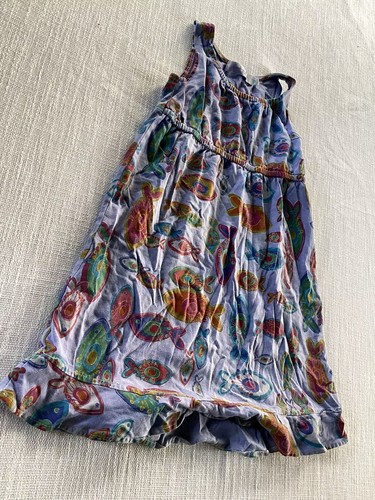 Fresh Produce Sundress 5 T Tropical Fish Tank Dress 5 Rainbow Cotton Girls - Picture 3 of 13