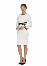 Calvin Klein Women’s Faux Leather Trim Sheath Dress