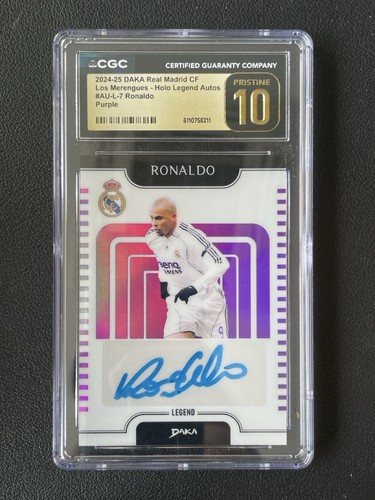 Ronaldo 2024-25 Daka Real Madrid Cf Holo Legend Autos Purple /05 CGC 10 Pristine