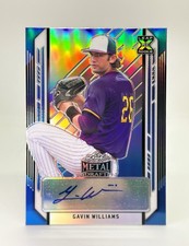 2021 Leaf Metal Draft #BA-GW1 GAVIN WILLIAMS XRC Blue Rainbow Auto /35
