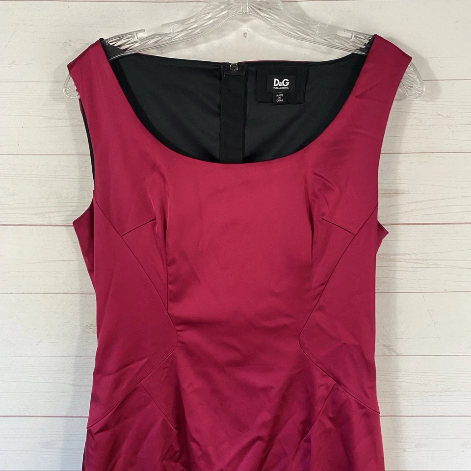 Vestido sin mangas Dolce & Gabbana para mujer talla 48/US 12 rosa debajo de la rodilla *defecto Foto 2 de 4