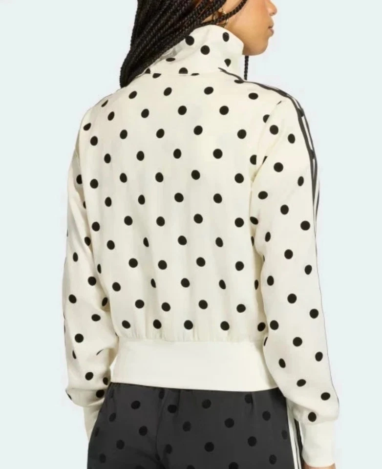 ADIDAS ORIGINALS POLKA DOT SATIN TRACKTOP OFF WHITE BNWT XS,S,M,L,XL - Photo 2/4