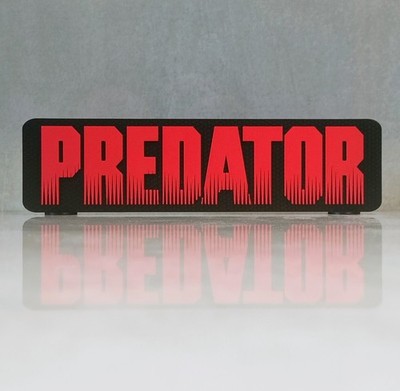 Predator 1987 3D Printed Retro Movie Shelf Display Logo VHS Sci Fi Action Sign