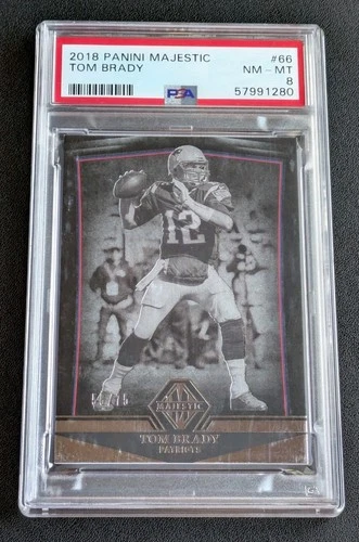 2018 Panini Majestic Tom Brady #66  /75 PSA 8 NM- MT Patriots GOAT