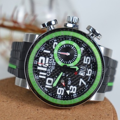 Graham Silverstone Stowe Flyback GMT | Carbon Fibre | 48mm | Ref. GR2EOFK-01