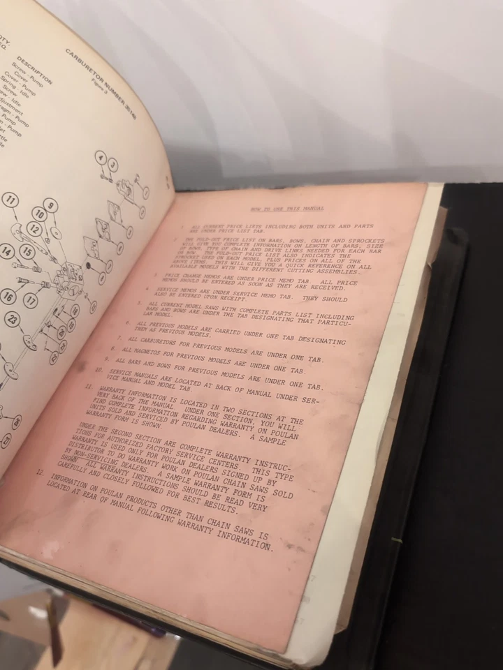 Manual de ventas y servicio Poulan vintage Beaird Foto 4 de 4
