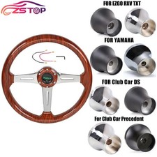 14IN Acrylic Golf Cart Steering Wheel/Hub Adapter For EZGO Club Car and Yamaha