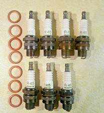 Nos Qty 7 R45 Hot Tip Resistor Ac Spark Plugs 1955-1959 56 Chev 57-59 Pontiac