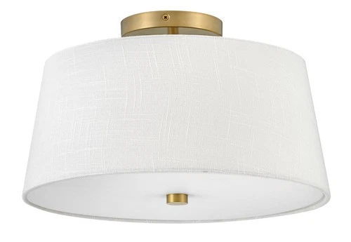 Lark 83773 Beale 2 Light 14"W Semi-Flush Ceiling Fixture - Brass - Picture 1 of 5