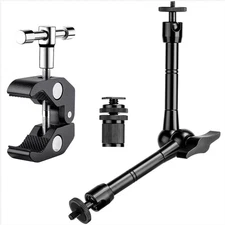 11" Articulating Magic Arm with Super Clamp Heavy Duty Camera Mount for DSLR ...