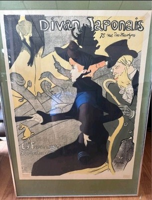 Henri de Toulouse Lautrec Silver Metal Framed Print Divan Japonais   40  x 26.5 