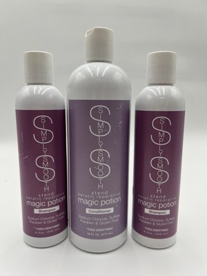 Simply Smooth Xtend Magic Potion Shampoo 8.5oz Lot 2 + Conditioner 16oz Set
