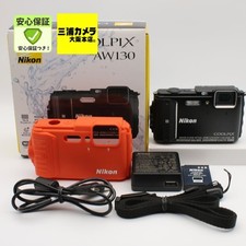 Nikon COOLPIX AW130 Black Compact Digital Camera Tested Working Japan