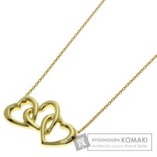 TIFFANY Co. Tiffany Three Heart Necklace K18 Yellow Gold Ladies Used