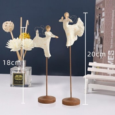 2PCS Willow Tree Engel Krippenfiguren Statue Handbemalte Dekor Geschenke DE