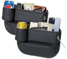 Anti-Drop Car Seat Gap Filler Organizer, Premium Leather Console Organizer,