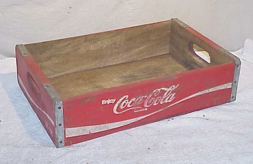 Vintage Coca-Cola Wooden Crate Red Wood 12-16 Bottle 1970’s