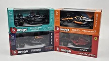 Burago 1/43 F1 Ferrari Red Bull McLaren Mercedes W14 MCL60 SF23 Lot Of 4 Cars