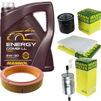 Inspektionspaket 5L Mannol Energy 5W-30 FüR VW Lupo 1.0 Seat Ibiza II 1.4I 1.6I