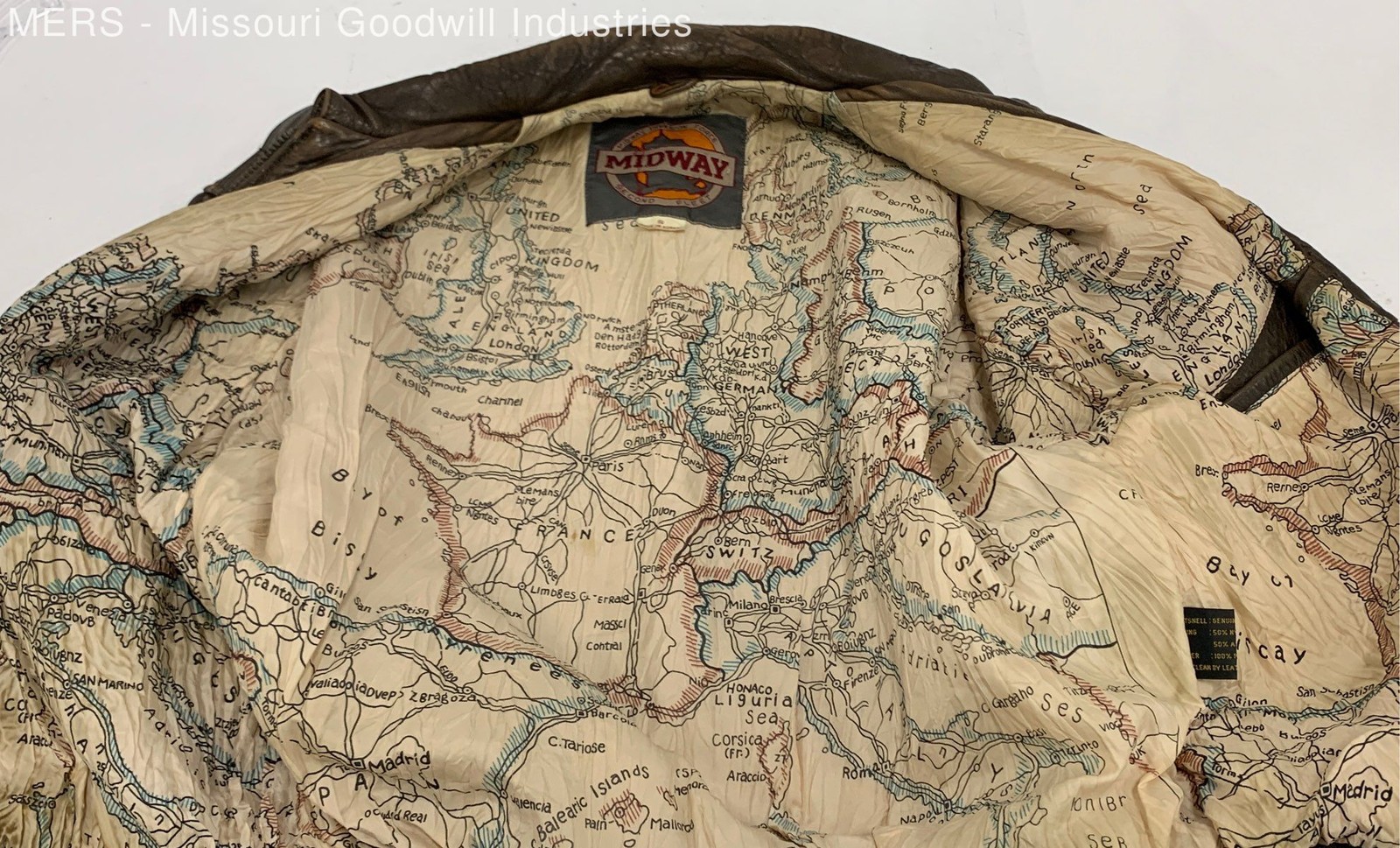 Men's Midway Brown Airborne Patch Basic Bomber Ja… - image 3