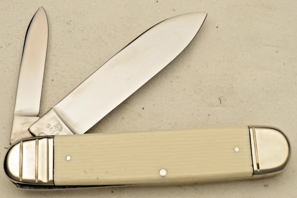 Vintage BOKER USA 9471 Jumbo Cigar Jack Knife 1950's to 60's Era - White Handles - Image 3 of 4