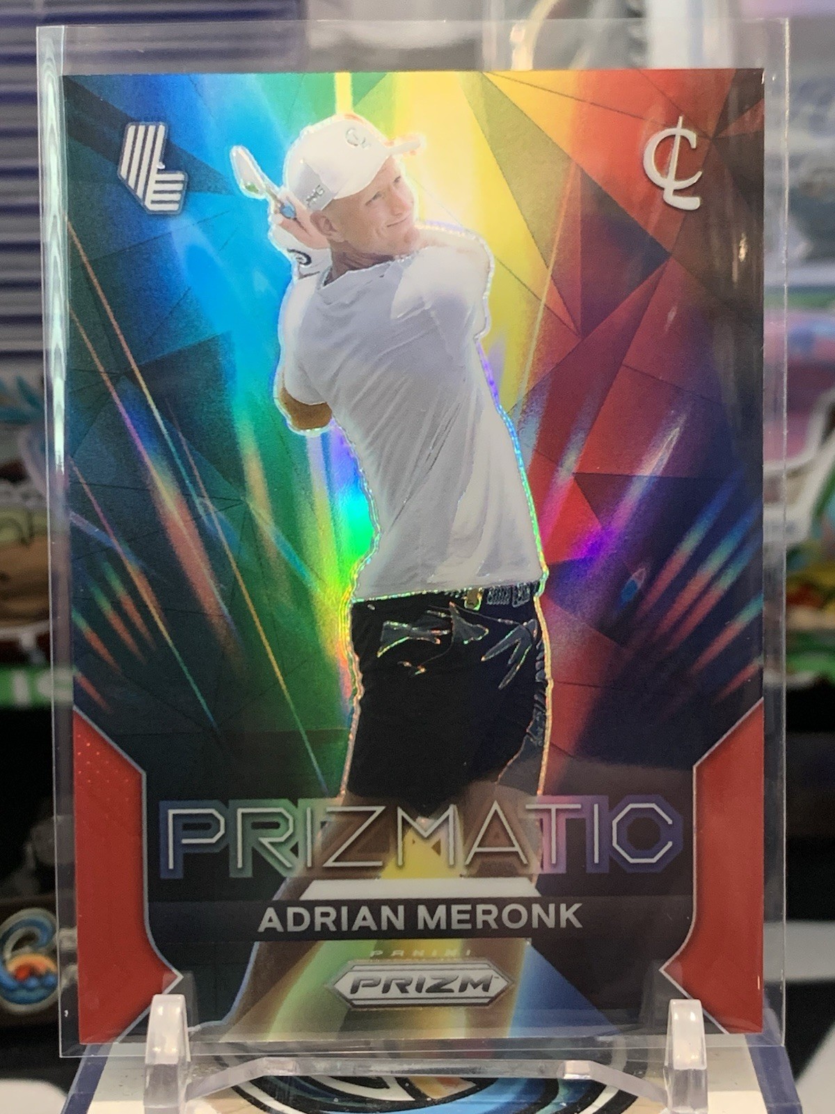 2024 Panini Prizm LIV Golf Adrian Meronk #2 Red Prizm RC /149