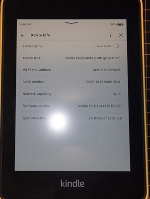 Amazon Kindle Paperwhite 10th Gen 32GB Wi-Fi Touchscreen Yellow Case Bundle