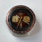 SEIKO 6138-0040 Automatic Chronograph Watch Vintage Mens BULLHEAD Brown Dial
