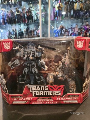 Hasbro Transformers Figure (2007) Deception Desert Attack Blackout and Scorponok
