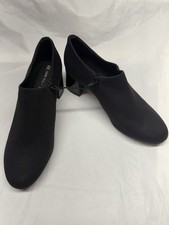 Anne Klein iflex Huxton Women  s Black Fabric Shoes Side Zip 2.5  Heel Size 9.5M