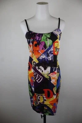 SANDRO FERRONE Robe Vintage à Bretelles Femme Multicolore Taille 46 - Photo 1/4