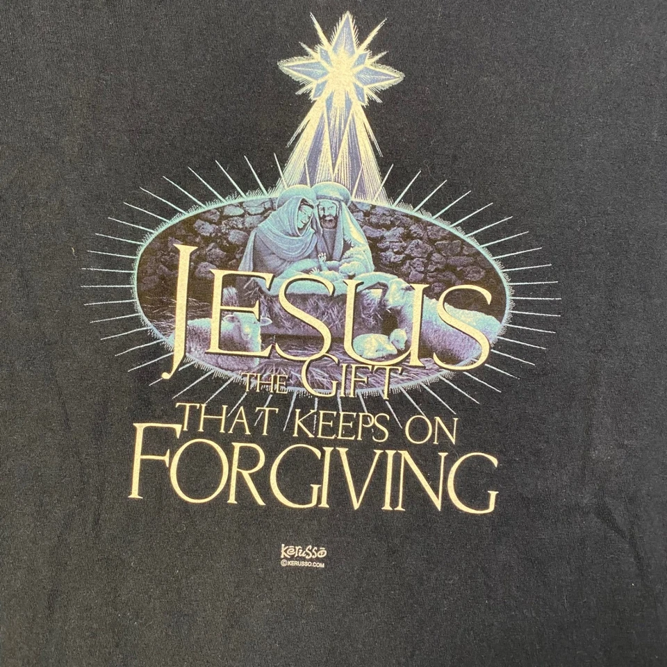 Camiseta gráfica Jesús el regalo que sigue perdonando para hombre L Kerusso Foto 2 de 4