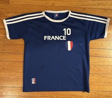 France Produit Officiel Team Boys Blue Jersey Tee number 10 Mbappe Size 8-10.