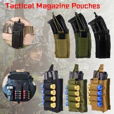 Tactical Magazine Pouches Molle 4 Rounds 12/20 Gauge Shotgun Shells Ammo Holders