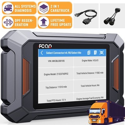 F803 Pro HD Truck Tool DPF Regen & Full System Diagnostic Coverage